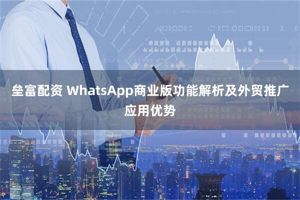 垒富配资 WhatsApp商业版功能解析及外贸推广应用优势